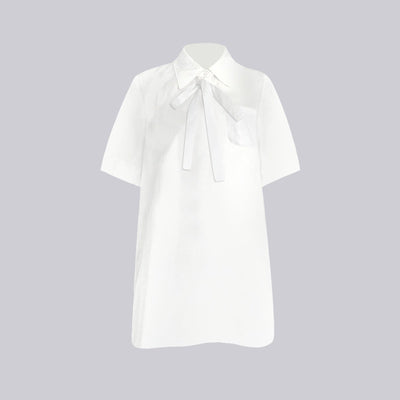 Summer harajuku dress solid bow tie skirts short sleeve dresses