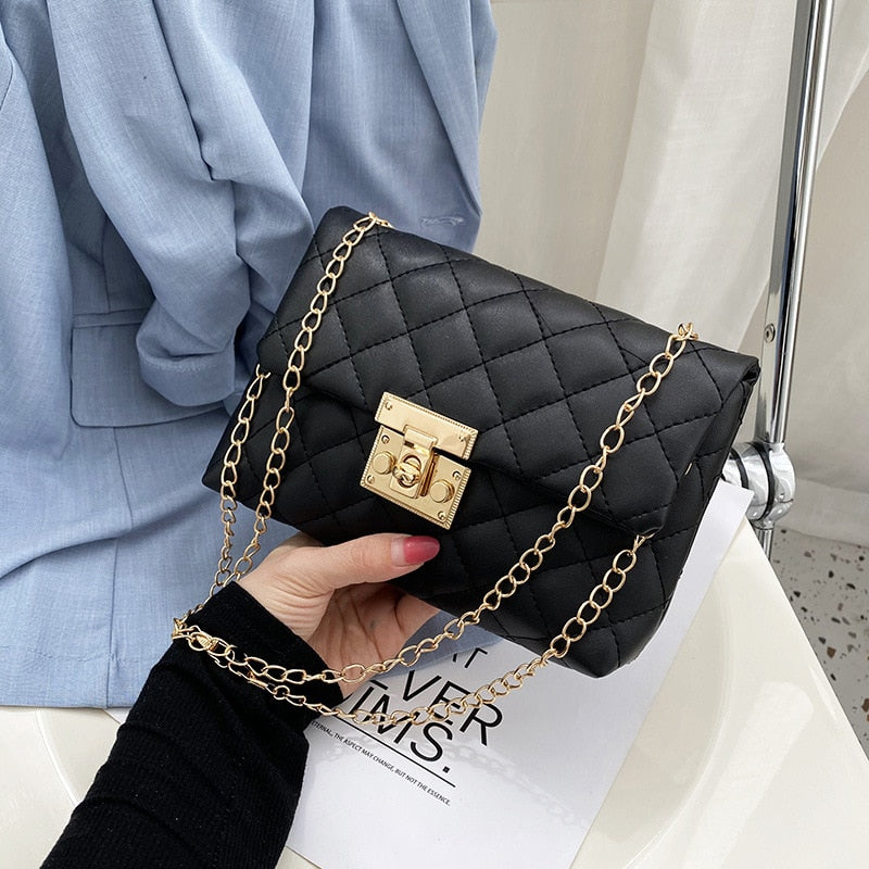 Embroidery Thread Small PU Leather Crossbody Bags For Women 2022 Trend Handbag Female Casual Branded Shoulder Handbags New